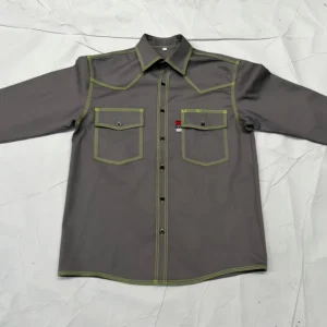 CAT2 Flame Retardant Cotton Fire Resistant Shirt Water Repellent FRC Snaps Feature Customized Logo Customized Color