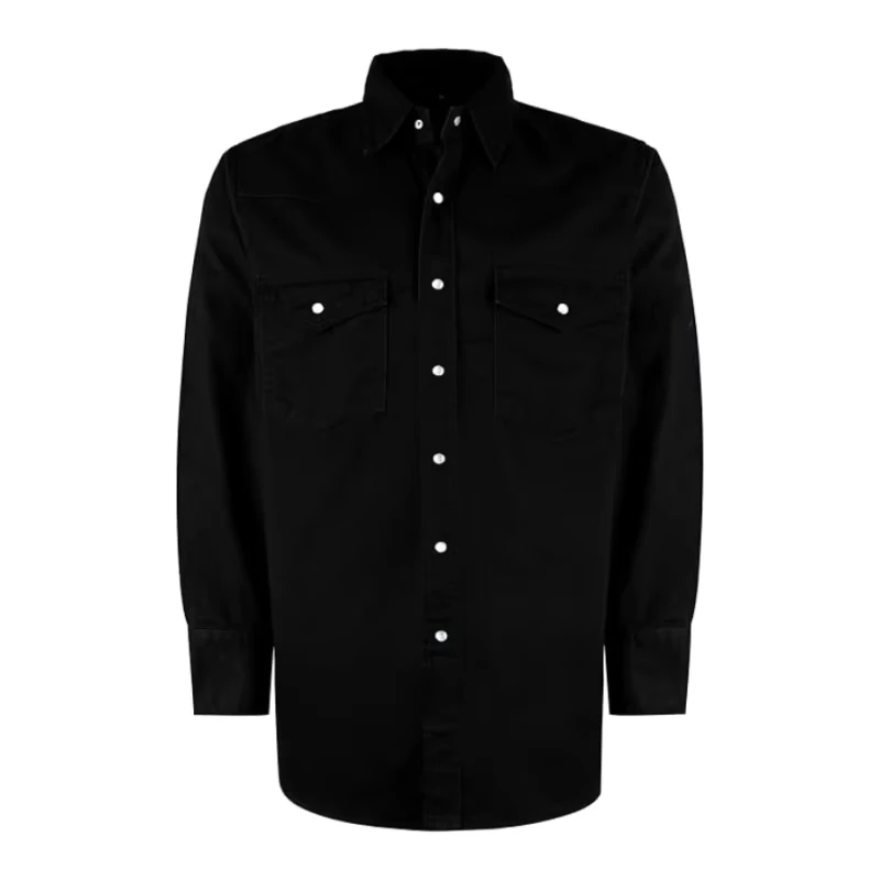 CAT2 Safety Flame Retardant FRC Woven Men's Welding Shirt 7.5OZ NFPA2112 Pearl Button Cuffs FR Shirt