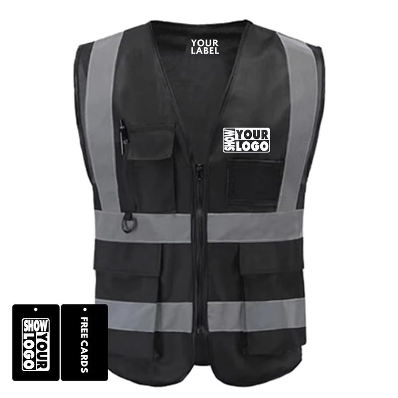 CB178-ZCKD Hi-Vis Construction Safety Vest Solid Color Reflective Breathable Workwear