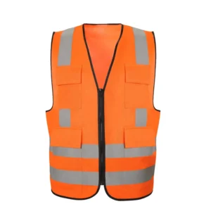 CE ANSI Construction Reflective Safety Vests Hi Vis Multi Pocket Safety Vests