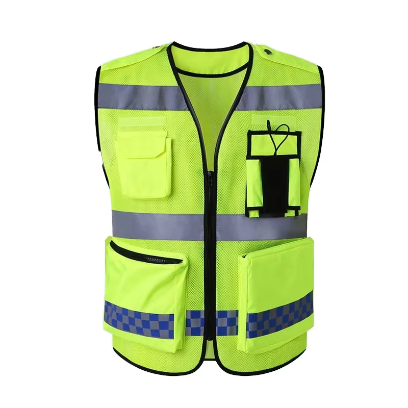 CE ANSI EN 471 CLASS 2 Reflective Safety Vest for Security Man