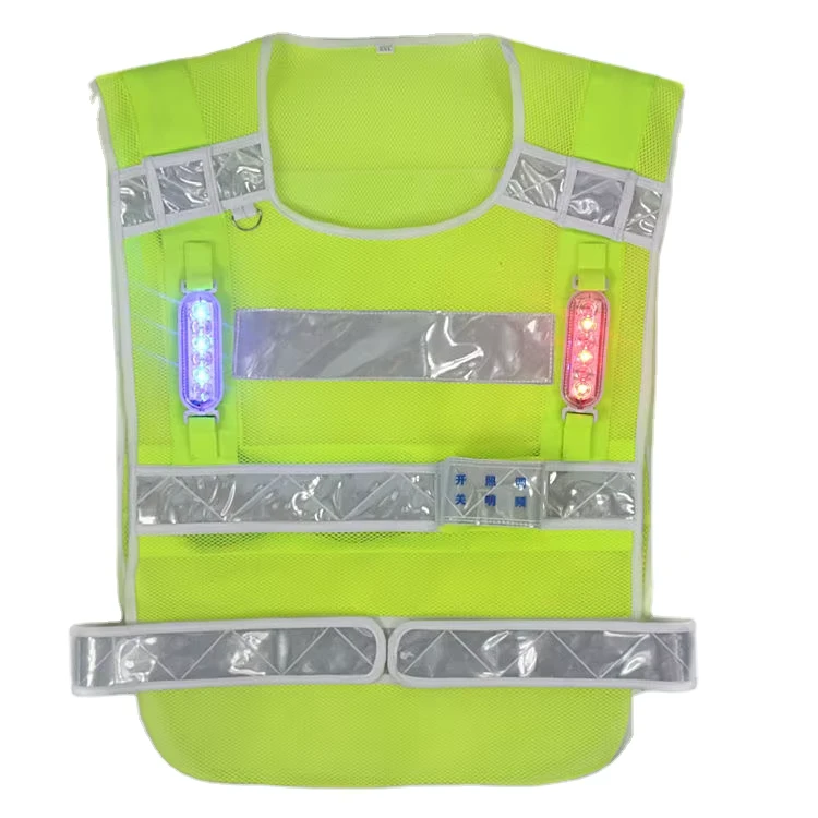 CE ANSI EN 471 Class 2 Hi-Vis Safety LED Vest