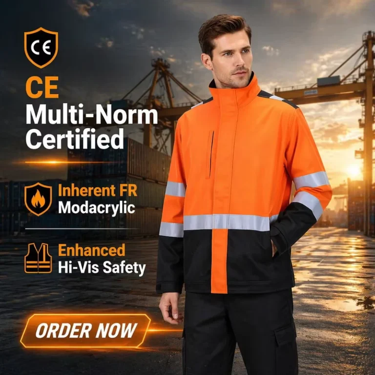CE-Certified-Multi-Norm-FR-Jacket-Flame-Resistant-Anti-Static-High-Visibility-Safety-Workwear-Coat-for-Oil-Gas