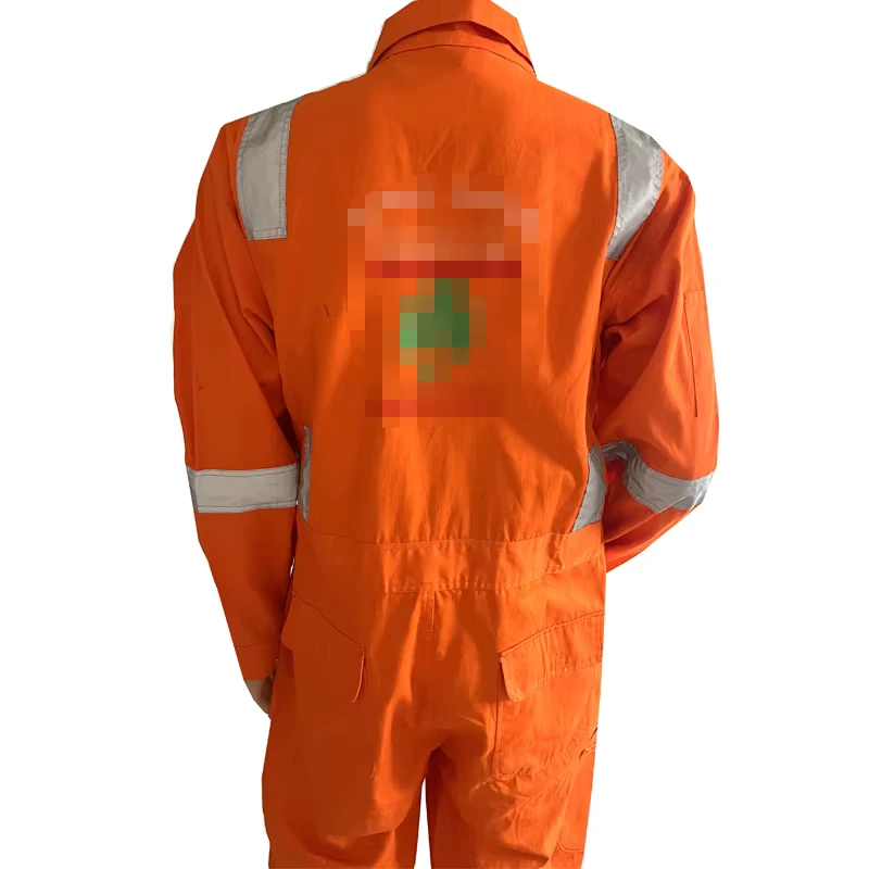 CE Certified NFPA 2112 Anti-Static FR Cotton Work Coverall for Offshore Marine Shipyard Use Unisex
