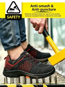 CE Certified Work Factory Construction Safety Shoes Steel Toe Midsole Anti Slip Anti Smash Anti Puncture Resistant Breathable