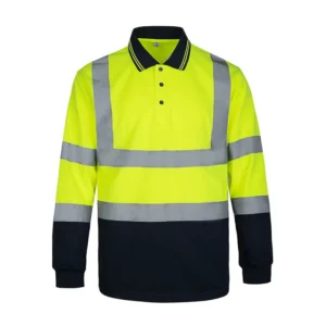 CE Custom Hi Vis Construction Traffic Industrial High Visibility Reflective Safety Polo Shirt