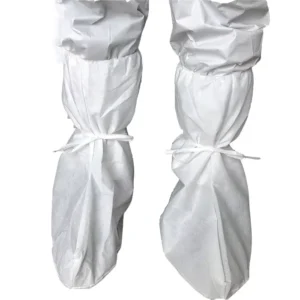 CE Disposable Anti-Slip Nonwoven Breathable Waterproof SMS Boot Covers with Straps