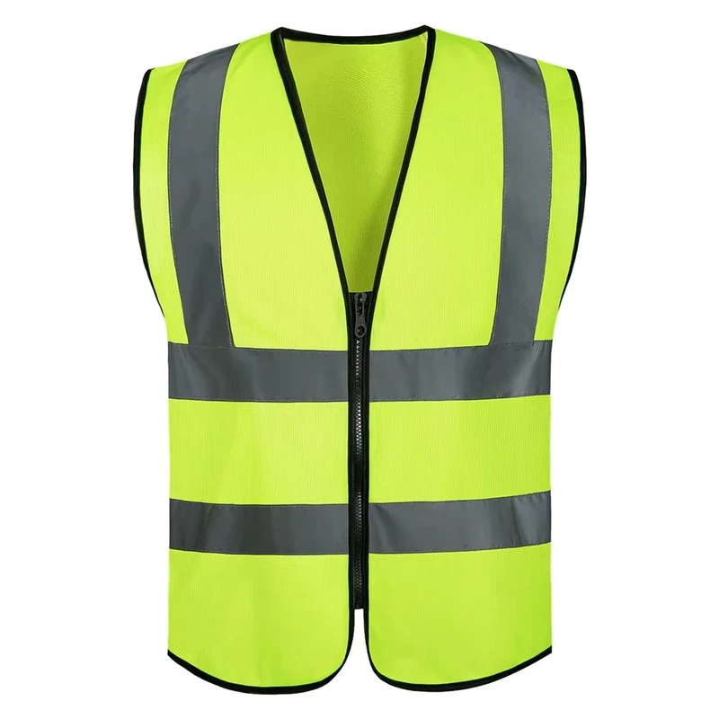 CE EN471 Class 1 ANSI Class 3 High Visibility Fluorescent Orange and Green Waterproof Polyester Reflective Vest