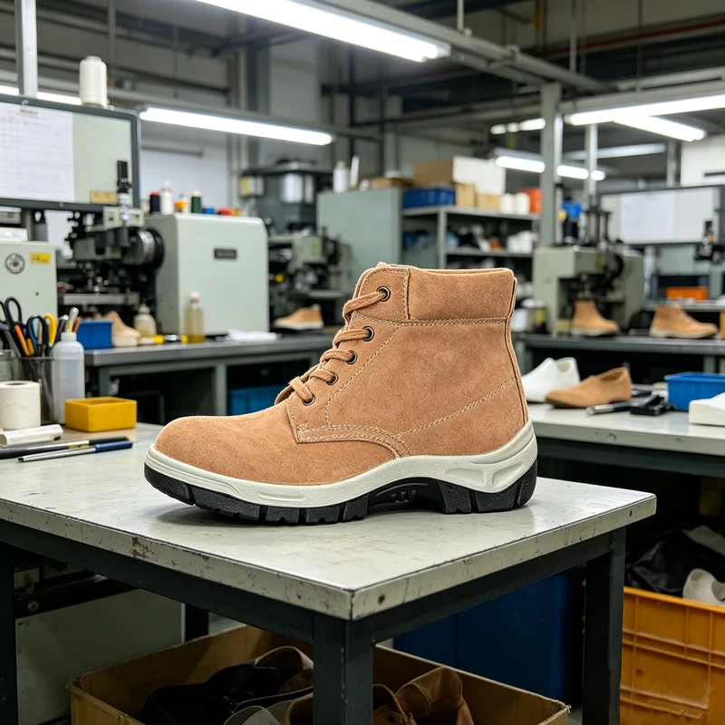 CE High-Top Industrial Safety Shoes Steel-Toe Anti-Impact Anti-Static Slip-Resistant Construction Protective Shoes