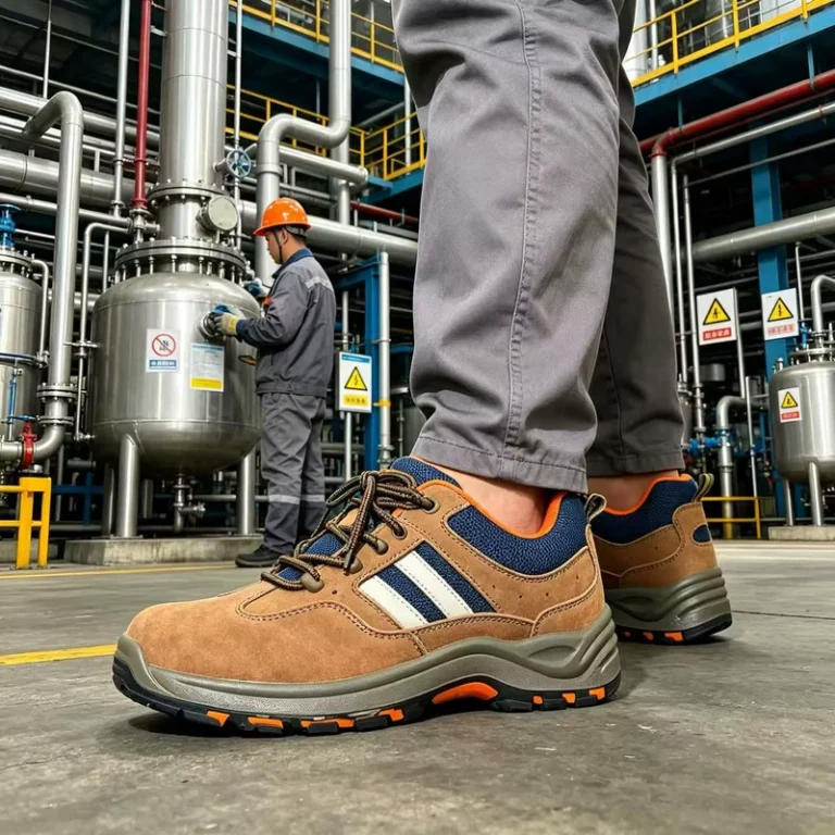 CE-Leather-Safety-Shoes-with-Breathable-Mesh-Midsole-Anti-Slip-Anti-Static-Steel-Toe-Work-Shoes