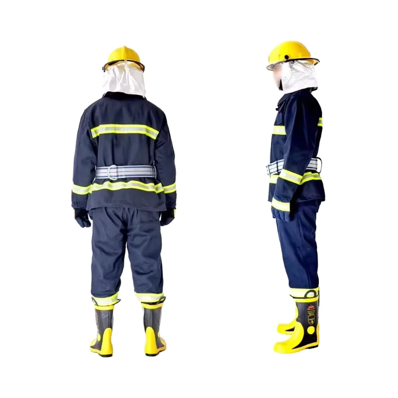 CE Safety PTFE Reflective Waterproof Firefighting Retardant Clothing Workwear Coverall With Anti static Fire Proof Suit Uniform