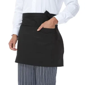 CHECKEDOUT Unisex Kitchen Waiter Work White Waist Half Apron