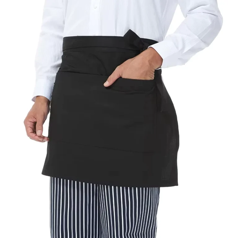 CHECKEDOUT-Unisex-Kitchen-Waiter-Work-White-Waist-Half-Apron