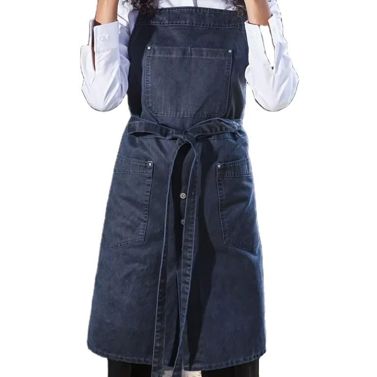 CHECKEDOUT-Waterproof-Unisex-Comfortable-Cross-Back-Leather-Strap-Logo-Custom-Canvas-Apron-Kitchen-With-Pocket