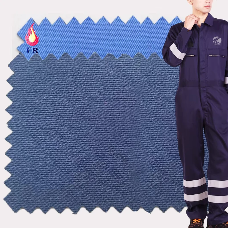 CP320AS Dyed FR Satin Anti-static Arcproof Flame Retardant Fabric for Workwear Uniform
