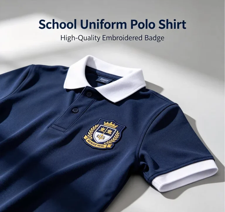CVC-Student-Polo-Shirt-School-Uniform-Custom-Logo-Embroidered-Short-Sleeve-Mens-Staff-Uniform