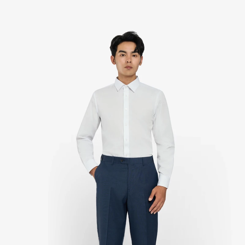 Camisa Social Executive Dressy Shirts Cotton Male Long Sleeve Corporate Uniform Shirts For Office Work Mens Dress Shirts
