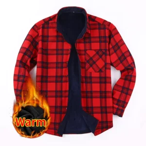 Camisas Para Hombres Casual Solid Long Sleeve Spring Thick Flannel Shirt for Men Polyester Cotton