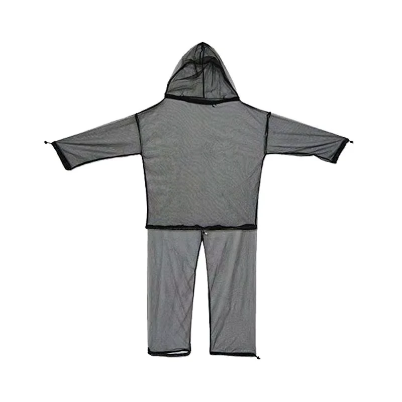 Camping No-See-Um Mesh Mosquito Suit with Hood Outdoor Bug Protection Men and Women XL