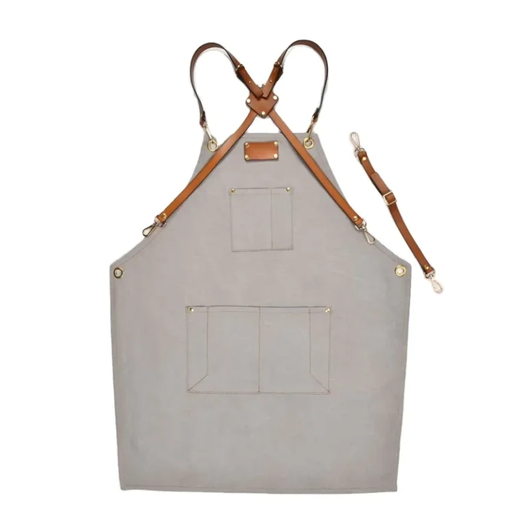 Canvas-Apron-with-Printed-and-Embroidered-Words-for-Supermarket-Coffee-Shop-and-Restaurant-Uniforms