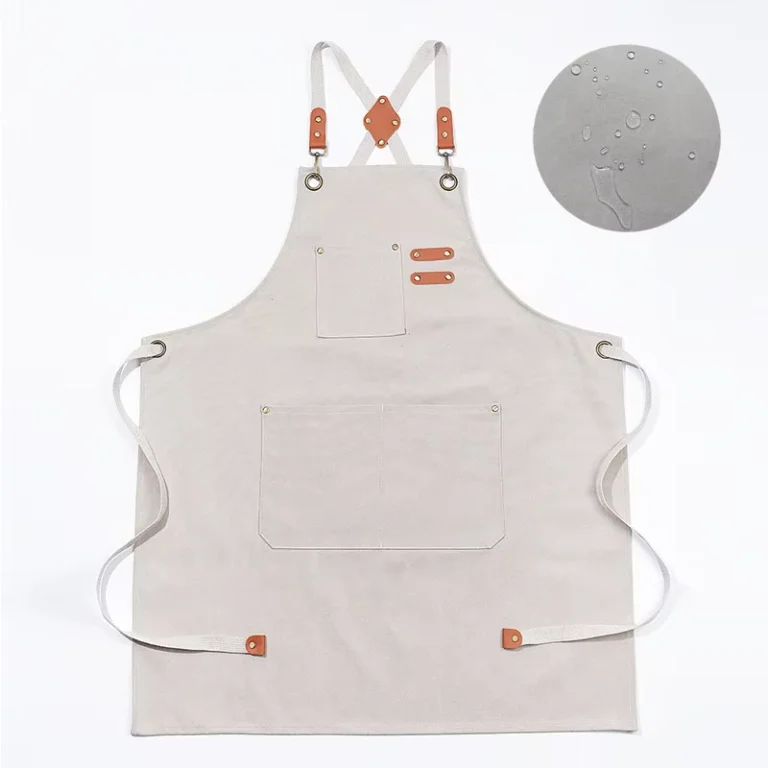 Canvas-Kitchen-Apron-High-Quality-Waterproof-Cooking-Utensils-Printed-Custom-logo-Reusable