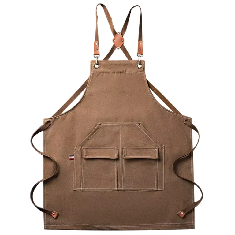Canvas-Kitchen-Apron-Japanese-Style-Reusable-Waterproof-Custom-Logo-Printed-Unisex-BBQ-Cooking-Baking-Durable-Washable-Heat