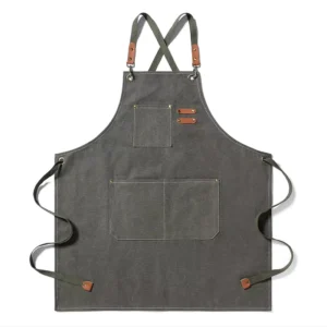 Canvas Sleeveless Kitchen Apron BBQ Cooking Items Waterproof Durable Washable Sublimation Pattern Reusable Heat Resistant