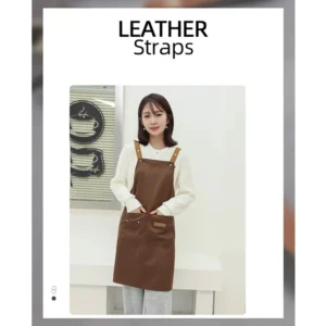 Canvas Sleeveless Reusable Kitchen Apron Heat Resistant Eco Friendly Waterproof Durable Washable Printed Logo Cooking