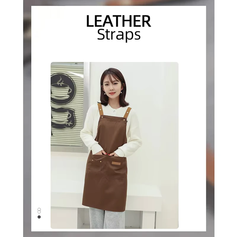 Canvas Sleeveless Reusable Kitchen Apron Heat Resistant Eco Friendly Waterproof Durable Washable Printed Logo Cooking