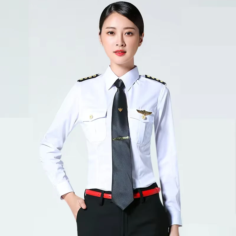 Captain Uniform Female Security Concierge Aviation Pilot Professional Work Suit Jacket