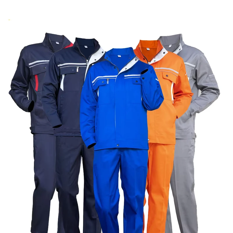 Car Repair Work Jacket and Pants Set with Hi Vis Reflective Strips