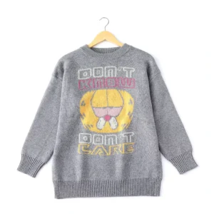 Cartoon Jacquard Harajuku Loose Thickened Sweater for Women