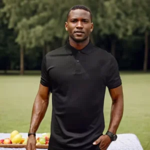 Casual Plain Black Golf Men Polo T Shirts 100%Cotton Embroidered Polo Shirts Customized Logo