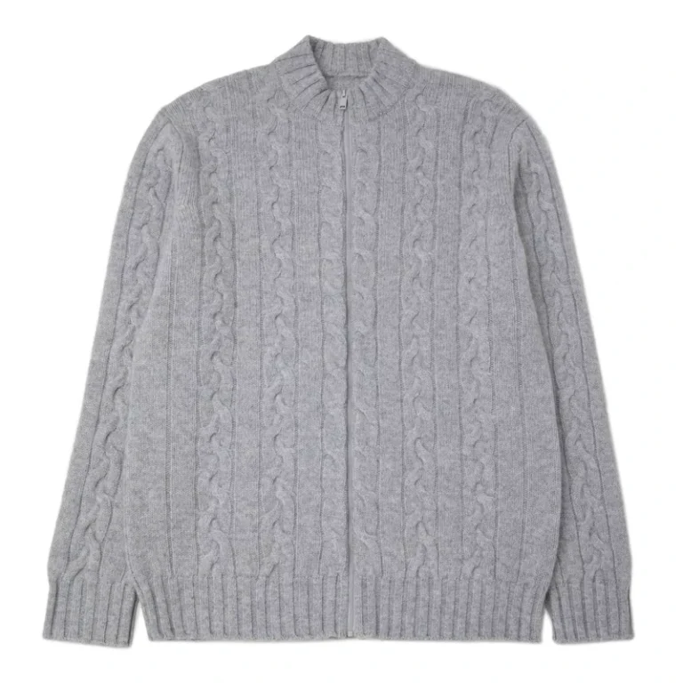 Casual-Pure-Sweater-Knitting-Cable-Stitch-Knitwear-Men-Stand-Collar-Cardigan-Cashmere-Winter-Sweater