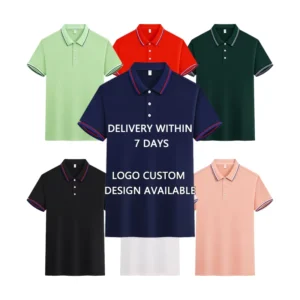 Casual Shirt 100% Polyester Short Sleeve Ruffle Design Front Logo Customizable Print Pattern Breathable Knitted