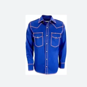Cat2 Fr Welding Safety Shirt Long Sleeve Flame Retardant Men Western Work Shirt Fire Resistant Clothing Cotton Custom Logo
