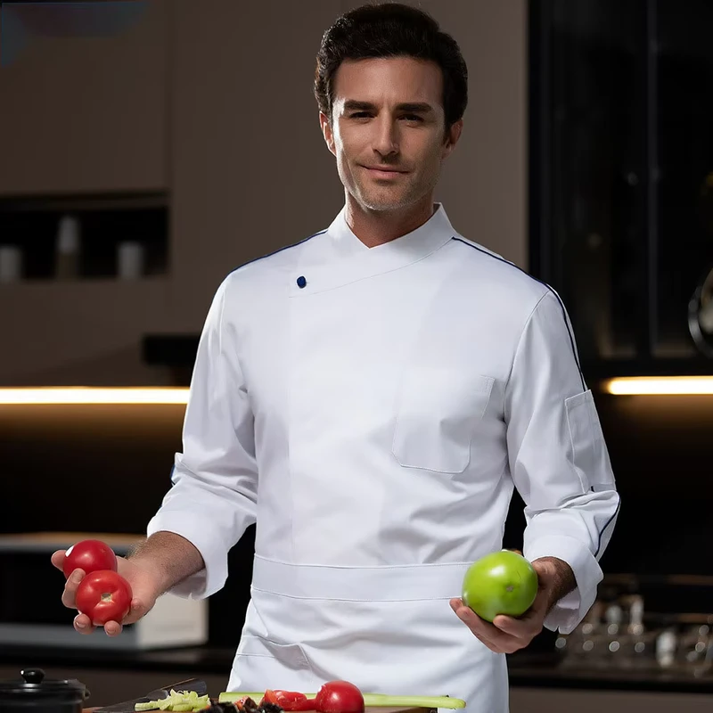Catering Chef's Uniform Red White Black Hotel Restaurant Workwear