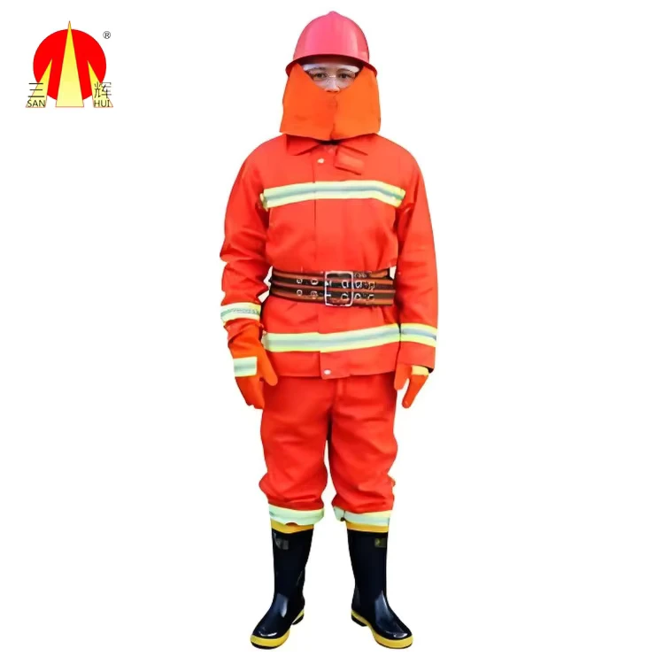 Certified Cotton Forest Firefighter Suit Reflective Tape Level B Protection Anti-Heat Body Cooling