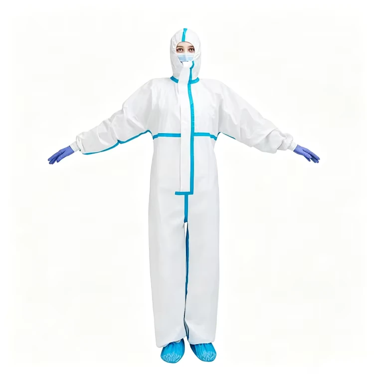 Certified Type 5&6 Disposable Protective Coverall Chemical Resistant Lab Overall