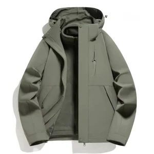 Charge Clothes Three in One Waterproof Stand Thick Detachable Fleece Liner Winter Casual Men Women Hooded Outdoor Windproof