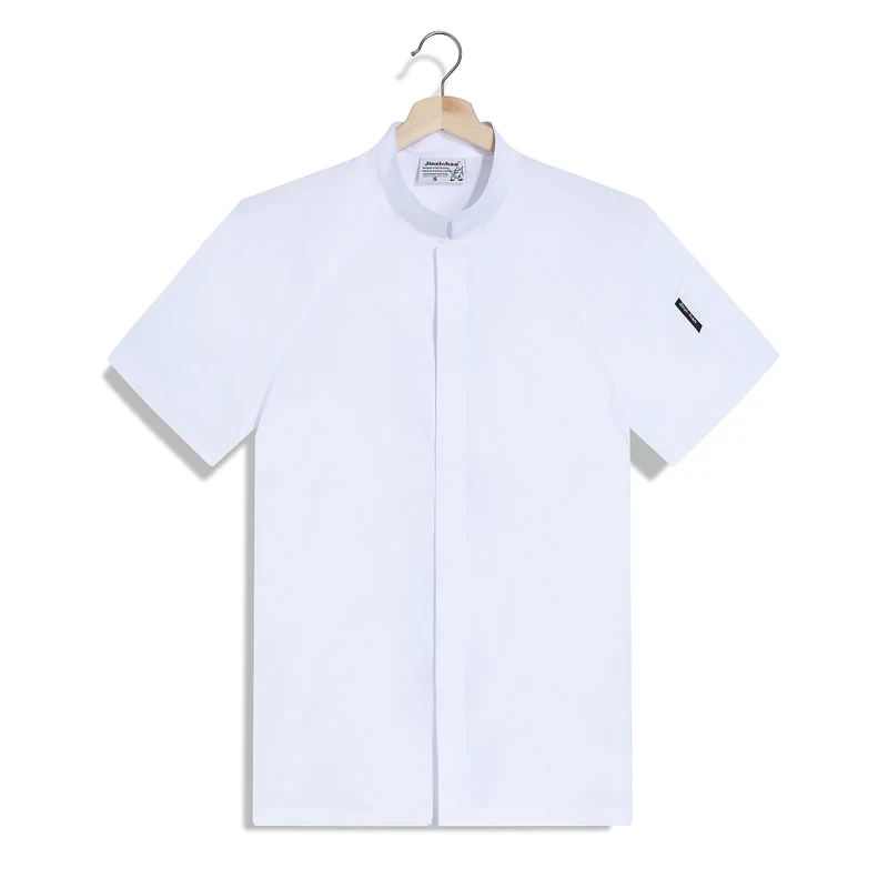 Chef Cooking Work Clothes Unisex Short Sleeve Summer Customizable Restaurant Chef Jacket Uniform Lightweight and Breathable