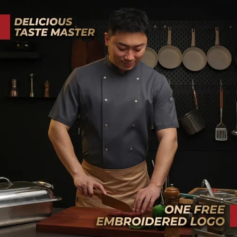 Chef-Jackets-for-Men-and-Teenagers-Adjustable-Restaurant-Uniform-Cotton-Twill-Fabric-Waiter-Workwear