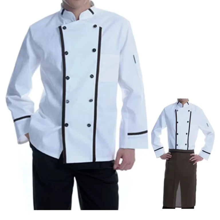 Chef-Uniform-Executive-Chef-Coat-Chef-Kitchen-Cooking-Uniform-Set-Polyester-Long-Sleeve-Uniform