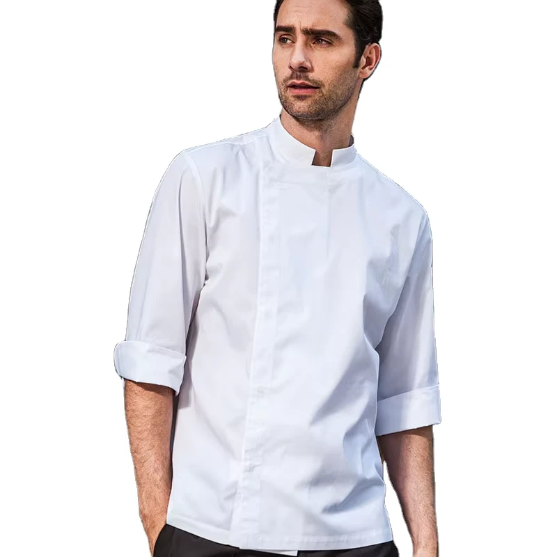 Chef Uniform with Three-Quarter Sleeves Chef Jacket Cook Jacket Hotel Restaurant