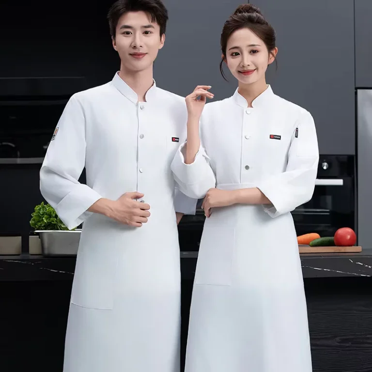 Chefs-Long-Sleeve-Twill-Work-Clothes-for-Men-and-Women-Custom-Logo-for-Spring-Autumn-Catering-Restaurant-Bar-Uniforms