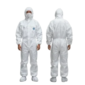 Chemical Resistant Hazmat Suit Microporous Nonwoven Fabric Disposable Protection Coverall