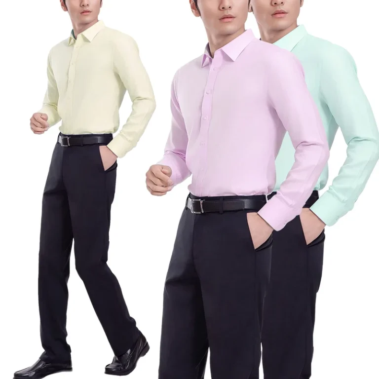 Chemise-Homme-A-Manches-Longues-Executive-Bamboo-Wrinkle-Free-Shirt-For-Men-Dressy-Shirts-Camisas-De-Hombre-Mens-Shirts