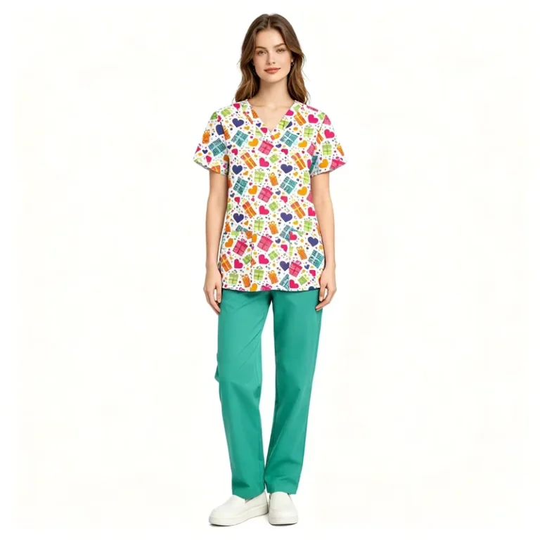 Children-Hospital-Medical-Scrubs-Unisex-Lightweight-Breathable-Comfortable-Twill-Fabric-Printed-Scrub-Tops-Custom