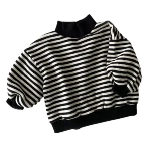Children’s Autumn Cotton Stripe Terry Hoodie Sweater