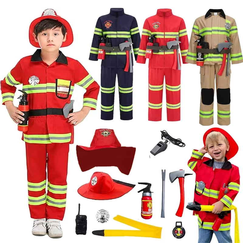 Children's Firefighter Costume Set for Kindergarten Parent-Child Activities